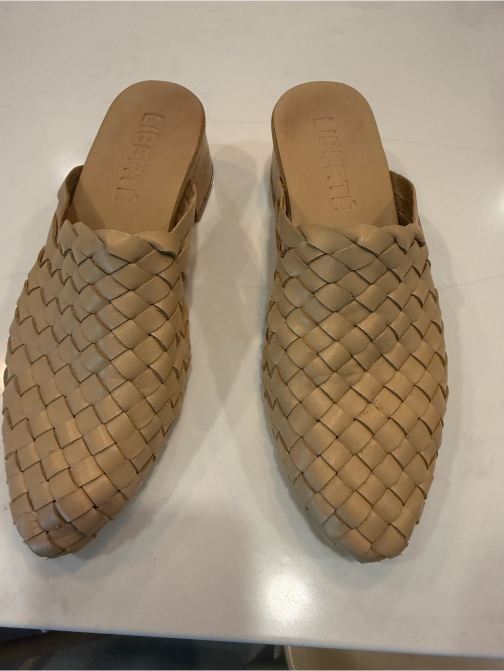 Woven Slip-On Mule in Beige - Liberté